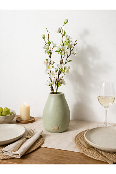 ELZI ATÖLYE 2 Dallı Beyaz Kiraz Çiçeği (Sakura) Yapay Dal – 74 cm | Doğal Gör...