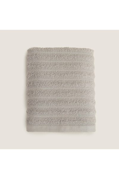 Chakra Вълнообразна кърпа за лице от 100% памук, 50x80 см, сива