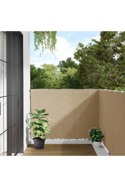 vidaxl Paravan de balcon, bej, 120 x 600 cm, țesătură oxford