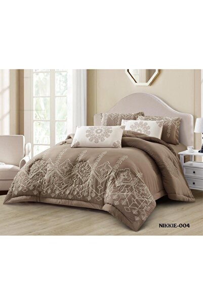 Ropi طقم لحاف "فالكون" المطرز نفرين – فخامة صيفية لراحة فندقية متكاملة