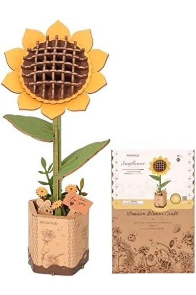 SARALMA Rowood Sunflower Creative Wooden Set, Decorative 3D Puzzle for Constr...