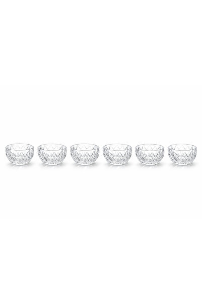 Stillo Set of 6 Glass Mini Bowls – Transparent Patterned Presentation & Sauce...