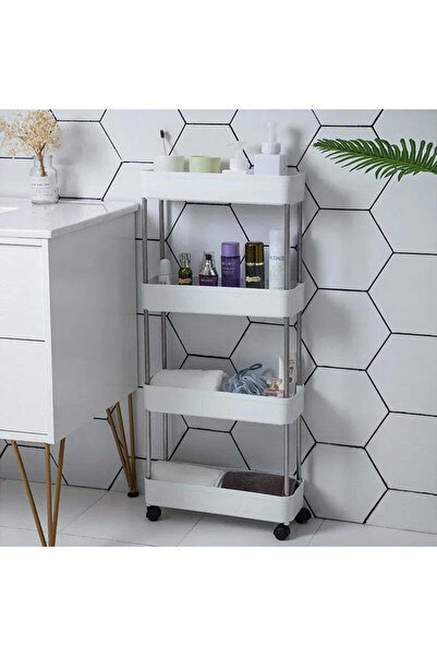 Promagg Organizer Shelf for Bathroom or Room with Wheels and 4 Shelves