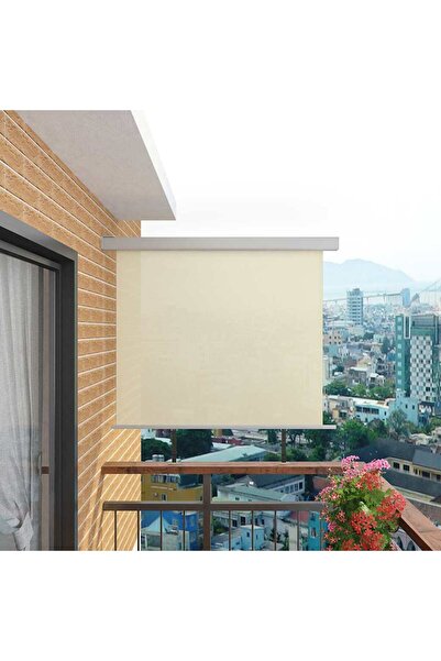 vidaxl Copertină laterală multifuncțională balcon, crem, 150 x 200 cm