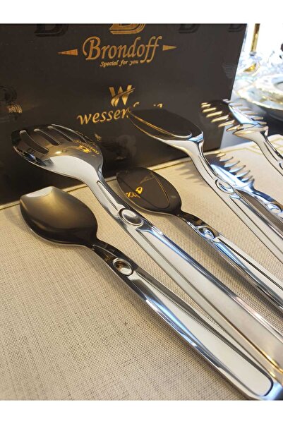 the tocco home Silver 3-Piece Tongs Serving Set