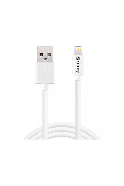 Sandberg كابل USB إلى Lightning MFI بطول 1 متر باللون الأبيض