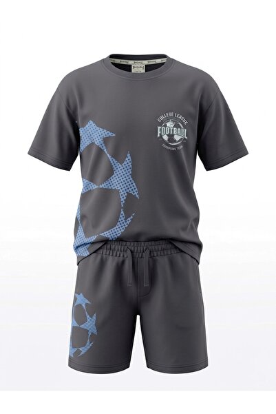 Enie Set de două piese pentru băieți, tricou cu mânecă scurtă și pantaloni sc...