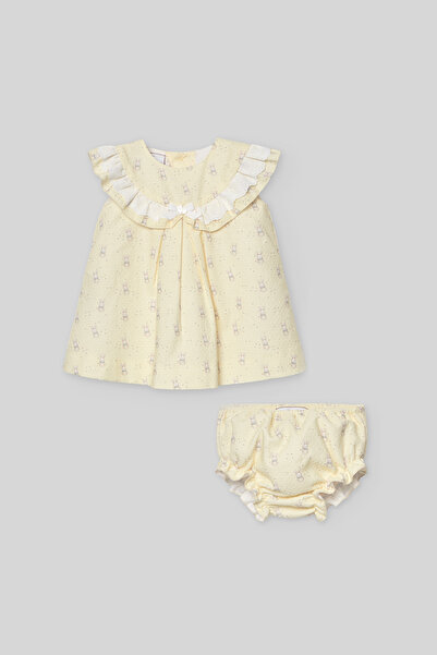 Panço Paz Rodriguez Yenidoğan Sarı Elbise Seti