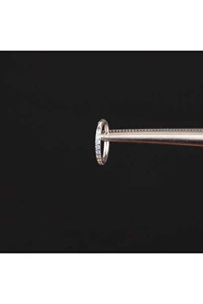 Rupen Kraft %100 Cerrahi Çelik Zirkon Opal Su Taşı 8mm x 1.2mm Çelik Kilitli ...