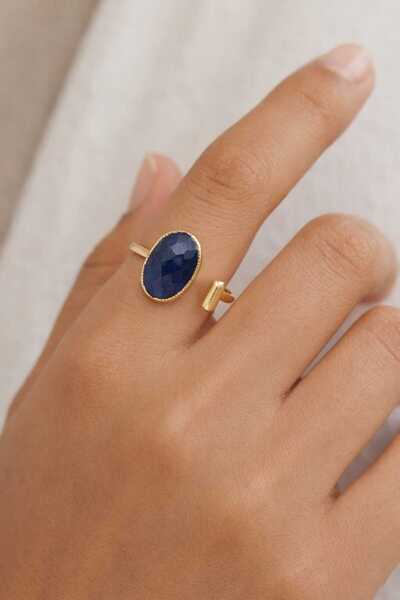 Feyz Tasarım خاتم فيز باللون الأزرق الداكن