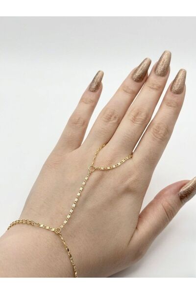 Filiya Gold Thin Chain Shahmeran Bracelet