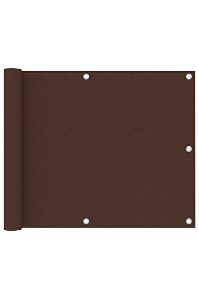 vidaxl Paravan de balcon, maro, 75 x 500 cm, țesătură oxford