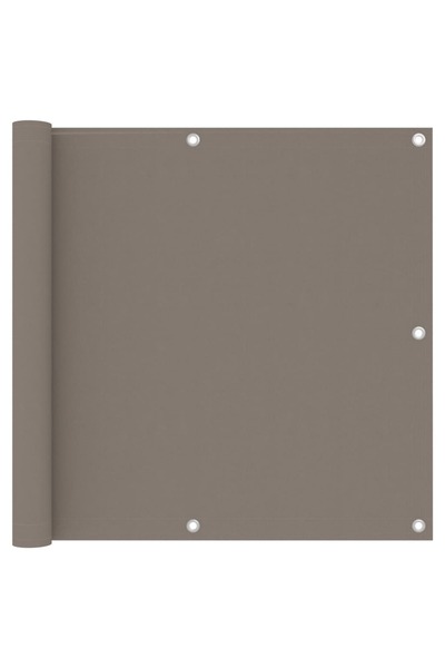vidaxl Balcony screen, taupe grey, 90x600 cm, oxford fabric