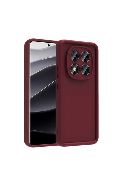 eco port ريدمي نوت 15 برو 5 جي متوافق مع فييرا سيليكون - أحمر داكن