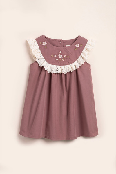 Vauva Dress Girls' Embroidered Summer Ruffle Dress