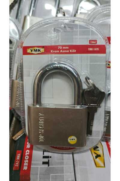 CTR Ticaret YMK 70 mm Krom Asma Kilit - Paslanmaya Dayanıklı Büyük Boy - YMK-...