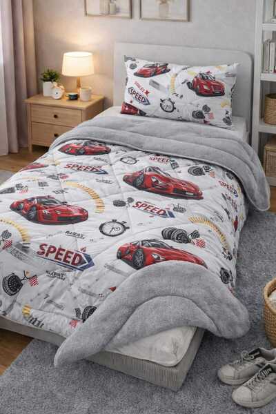 ozlıkaa لحاف الأطفال من ويلسوفت مع عربة - بطانية/لحاف للأولاد ناعمة وفاخرة