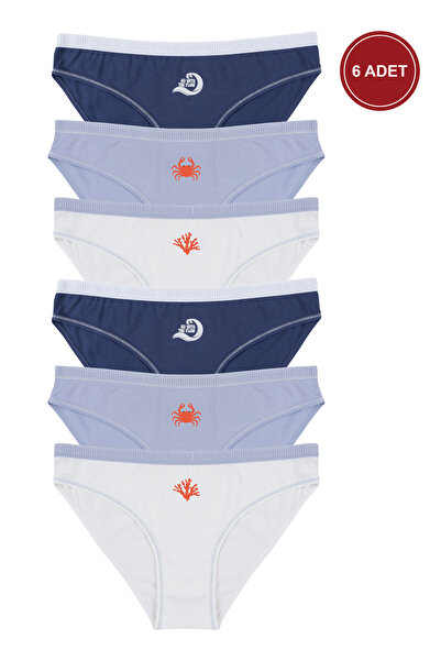 koza iç giyim سراويل داخلية نسائية مكونة من 6 قطع مصنوعة من القطن والليكرا وم...