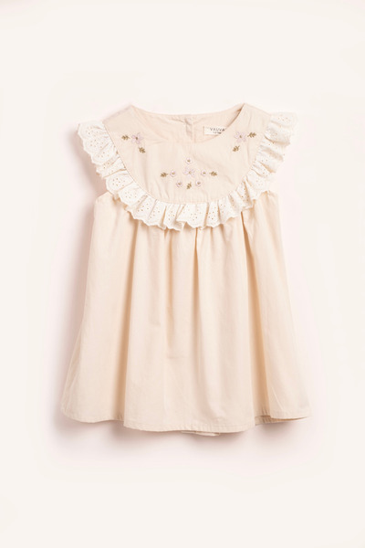 Vauva Dress Girls' Embroidered Summer Ruffle Dress