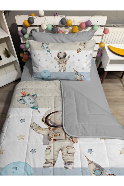 yok yok evim eve dair her şey طقم مفرش سرير مفرد مكون من 4 قطع بنمط رائد الفض...