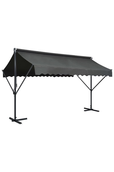 vidaxl Awning with independent structure, anthracite, 400 x 300 cm