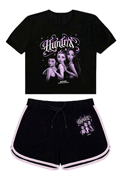 FEEL STYLE Set de vară pentru copii HunterX KPOP cu imprimeu - pantaloni scur...