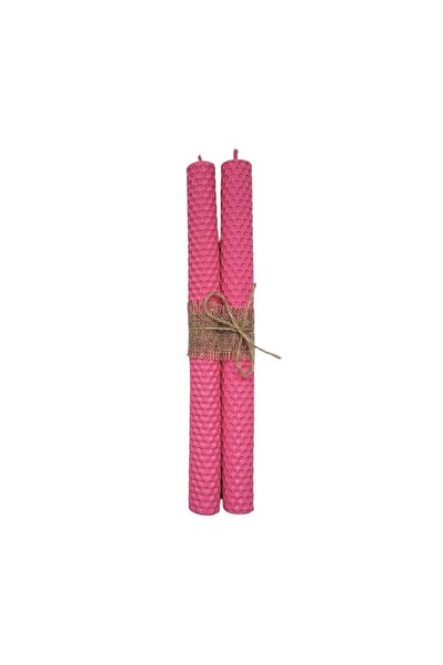 Ambalaje Flori Online Set of 2 candles candlestick natural wax testimony 26x2...