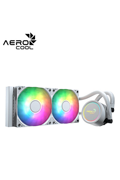 AEROCOOL Abyss L240R Liquid CPU Cooler 240mm ARGB Dual Fan White High Perform...