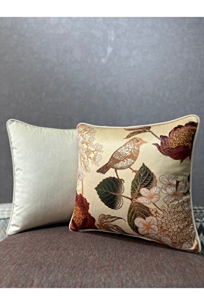 Fabricland ROBIN-9372 Cremă Combinație Dublă 43X43 Husă de Protecție