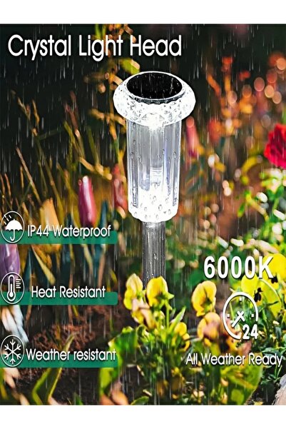 CASA JOY Set of 6 Solar LED Garden Lights – Waterproof Outdoor Lighting – Whi...
