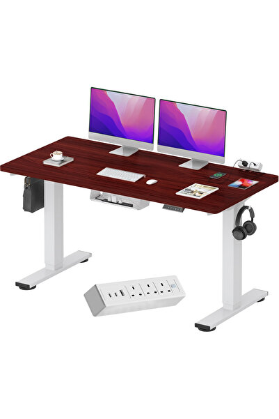 Mahmayi FLEXISPOT EN2 140x70 cm Electric Sit Stand Desk with Cable Management...