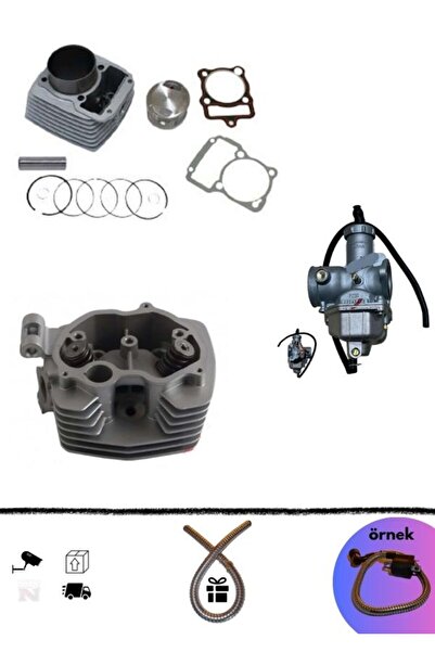 NCR CG 200- 65.5 mm 13 Perno 69 boy Silindir+Piston+Üst Kapak+Karbüratör Seti...