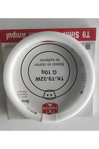Tekfen 32W Simit Floresan Ampul - T9 G10q Duy - Beyaz Işık (6500K)