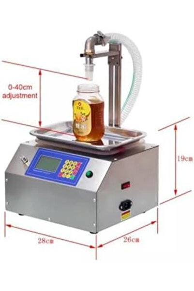 LETWOO Liquid Filling Machine, Small Honey Filling Machine,0-40CM, Glues (7L/min), Filling Range 20-8000gm