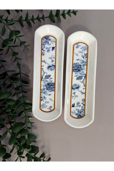 Yiğit Seramik Züccaciye Bluekitchen Model 2 Piece Medium Oval / Olive Bowl