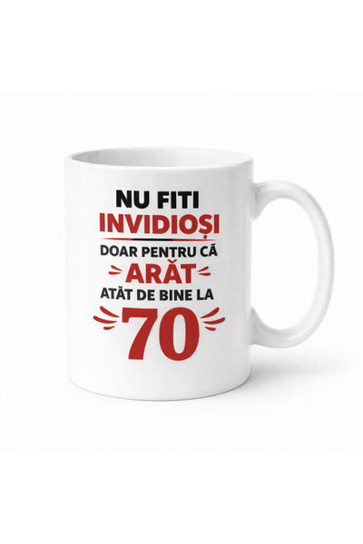 OEM Personalized mug 70 years old funny message unisex anniversary gift, Tipo...