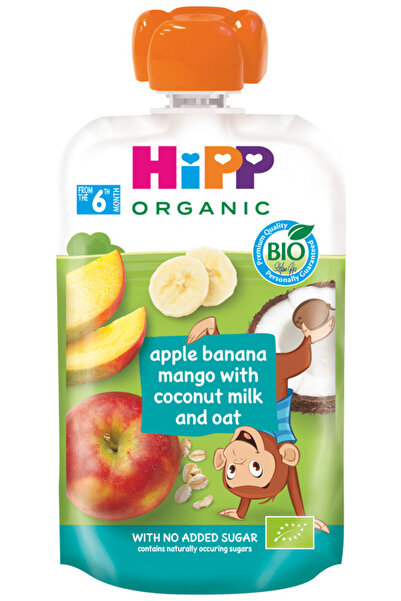Hipp Organic هيب توت أبل مع المانجو وحليب جوز الهند والشوفان