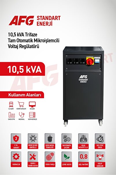 Standart Enerji 10.5 kVA Trifaze Tam Otomatik Mikroişlemcili Voltaj Regülatörü