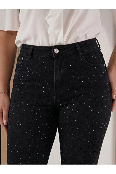 Zaira MomFit Τζιν Γυναικεία Άνα Μαύρο # A1422 - 4XL