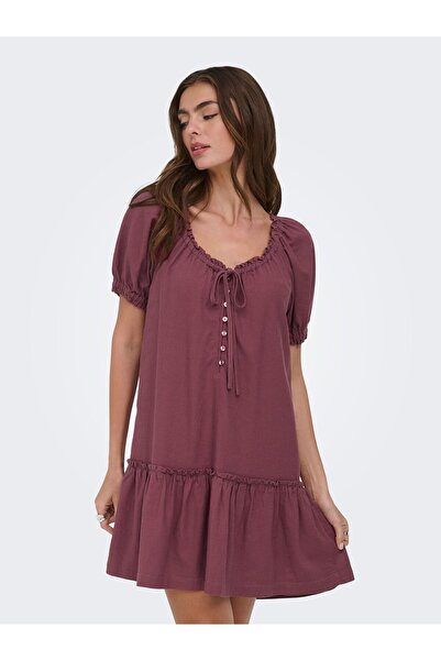 ONLY Kleid ONLGOA Leinen Kurzes Kleid