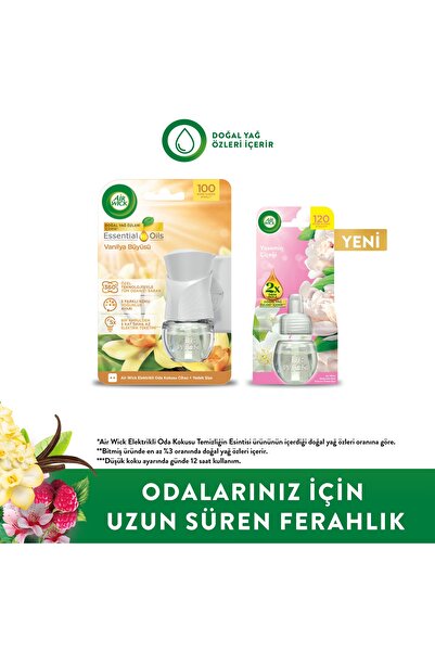 Air Wick Elektrikli Oda Kokusu Kit Vanilya + Yasemin Çiçeği Oda Kokusu Şişesi