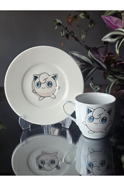 FERMATO 1 Person Jigglypuff Pokemon Series 2 Piece Coffee Set