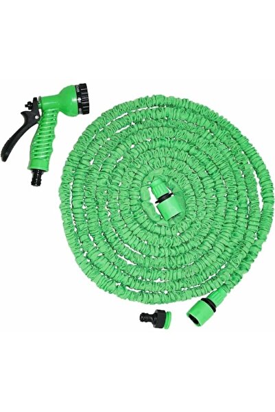 Trendily Επεκτεινόμενο Σετ Λάστιχου Κήπου, 15μ, 7 Λειτουργίες Ψεκασμού, Πράσινο