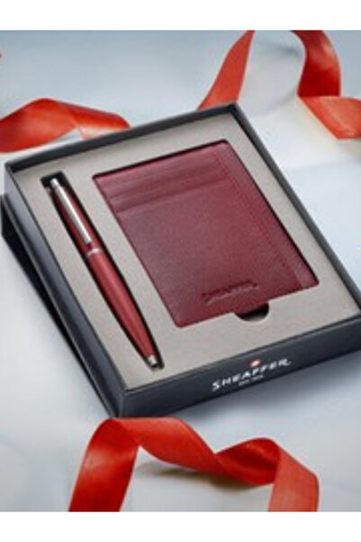 Sheaffer Pen Vfm 9403 Excessive Red With Chrome Plated Trim Bp Holder (Red)