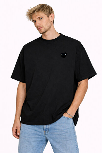 CAMBLYS Unisex Comme Des Garçons Angerful Front Printed Oversized Thick Fabri...