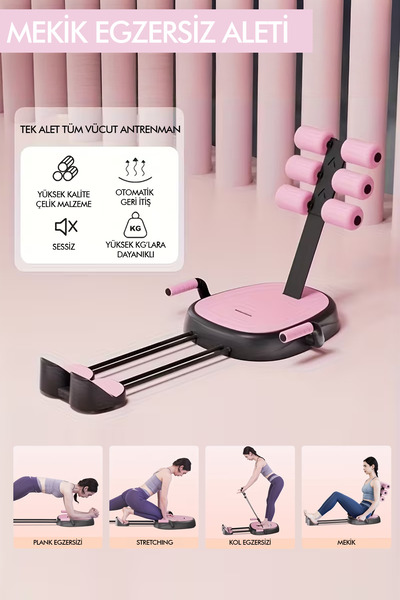 RELAXUS Çok Fonksiyonlu Mekik Aleti Ev Kol Üst Vücut Karın ve Core Egzersiz C...