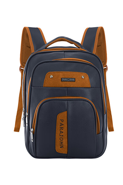 PARAJOHN Para John 16" PU Leather Backpack Large Capacity Durable Travel Lapt...