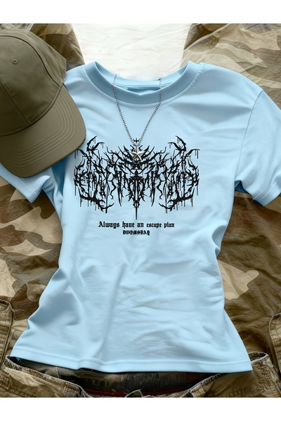 Toum Κοντή γοτθική μπλούζα για κορίτσια