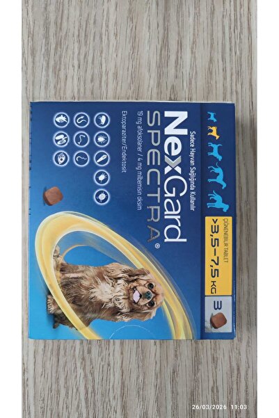 Boehringer Ingelheim Nexgar-d Spectra 3.5-7.5 Kg Köpekler için 1 Kutu- S.K.T:...