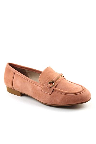 mm Mocasini usori de dama , cu accesoriu auriu A10505-PINK